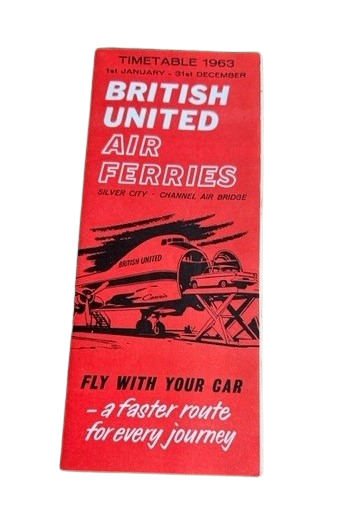 British United Air Ferries - Carvair Summer Timetable 1963
