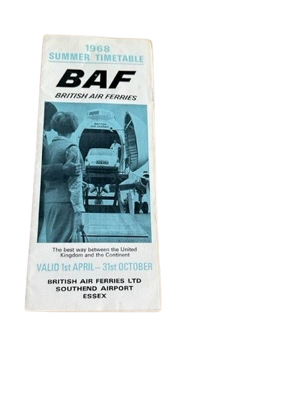 British Air Ferries - Carvair  Timetable 1968